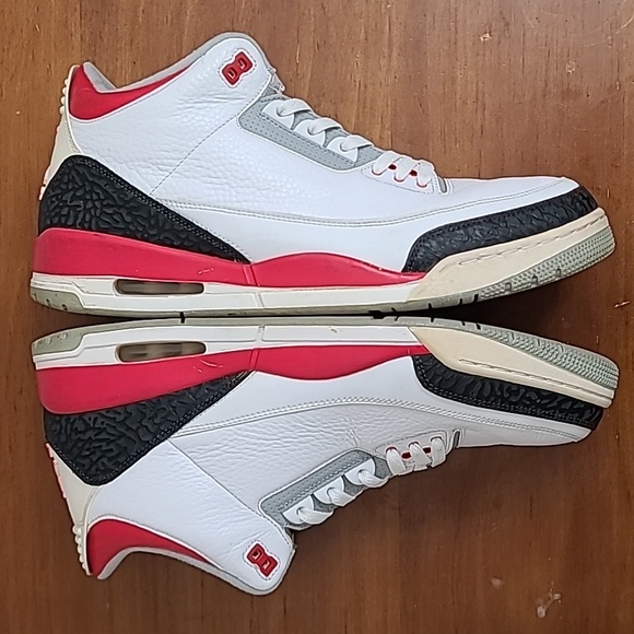 Air Jordan 3 Retro Fire Red Cement 2013 Mens Sneakers 136064-120 Size 14 - Picture 16 of 17